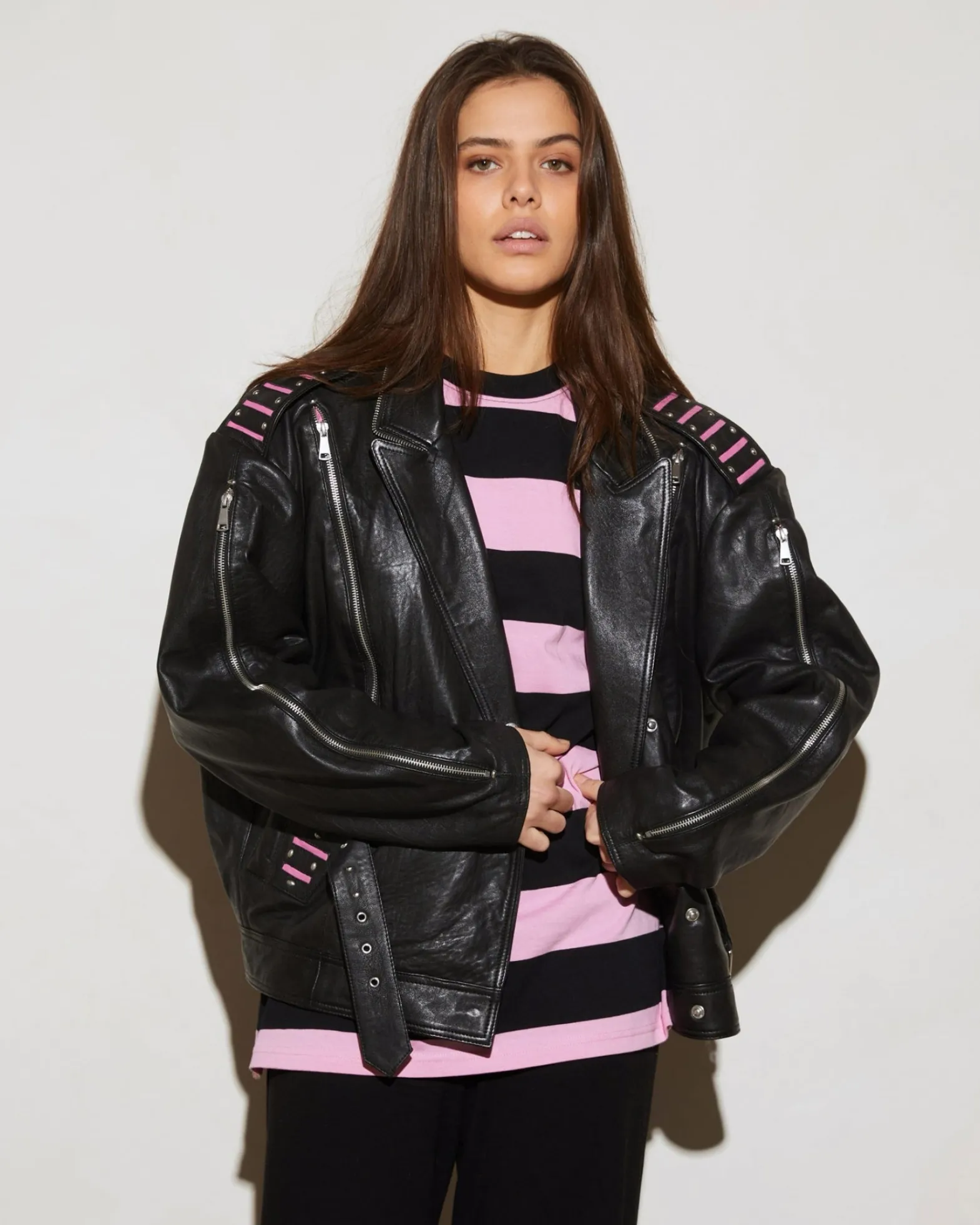 Leather Lola Biker Jacket | Black^STIEGLITZ Online