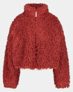 Milana Cropped Fluffy Puffer | Brown^STIEGLITZ Sale