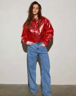 Snake Bomber Jacket | Red^STIEGLITZ Clearance